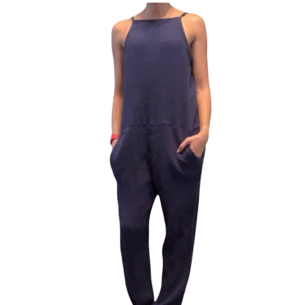 Cloth & Stone for Anthropologie Gauze Jumpsuit in Navy (C-1)
